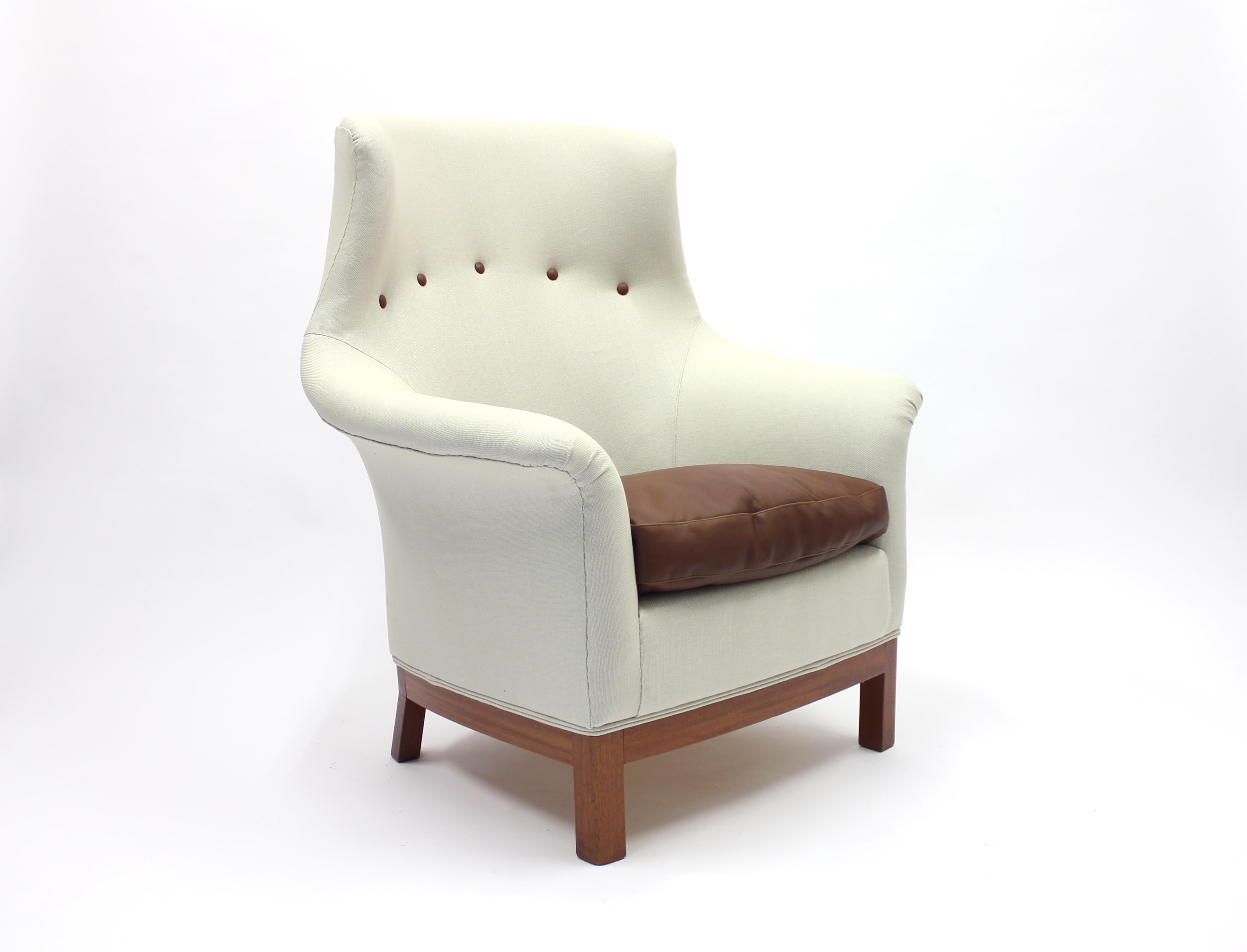 Scandinavian Modern Very Rare Lounge Chair by Kerstin Hörlin-Holmquist for Nordiska Kompaniet, 1960s