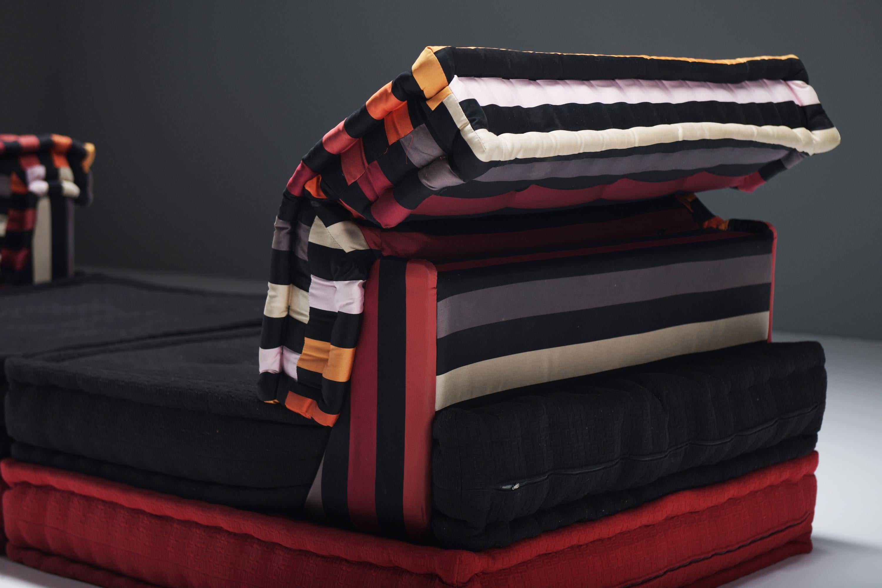 Très rare canapé modulable Mah Jong 'Sonia Rykiel' par Hans Hopfer pour Roche Bobois. en vente 7