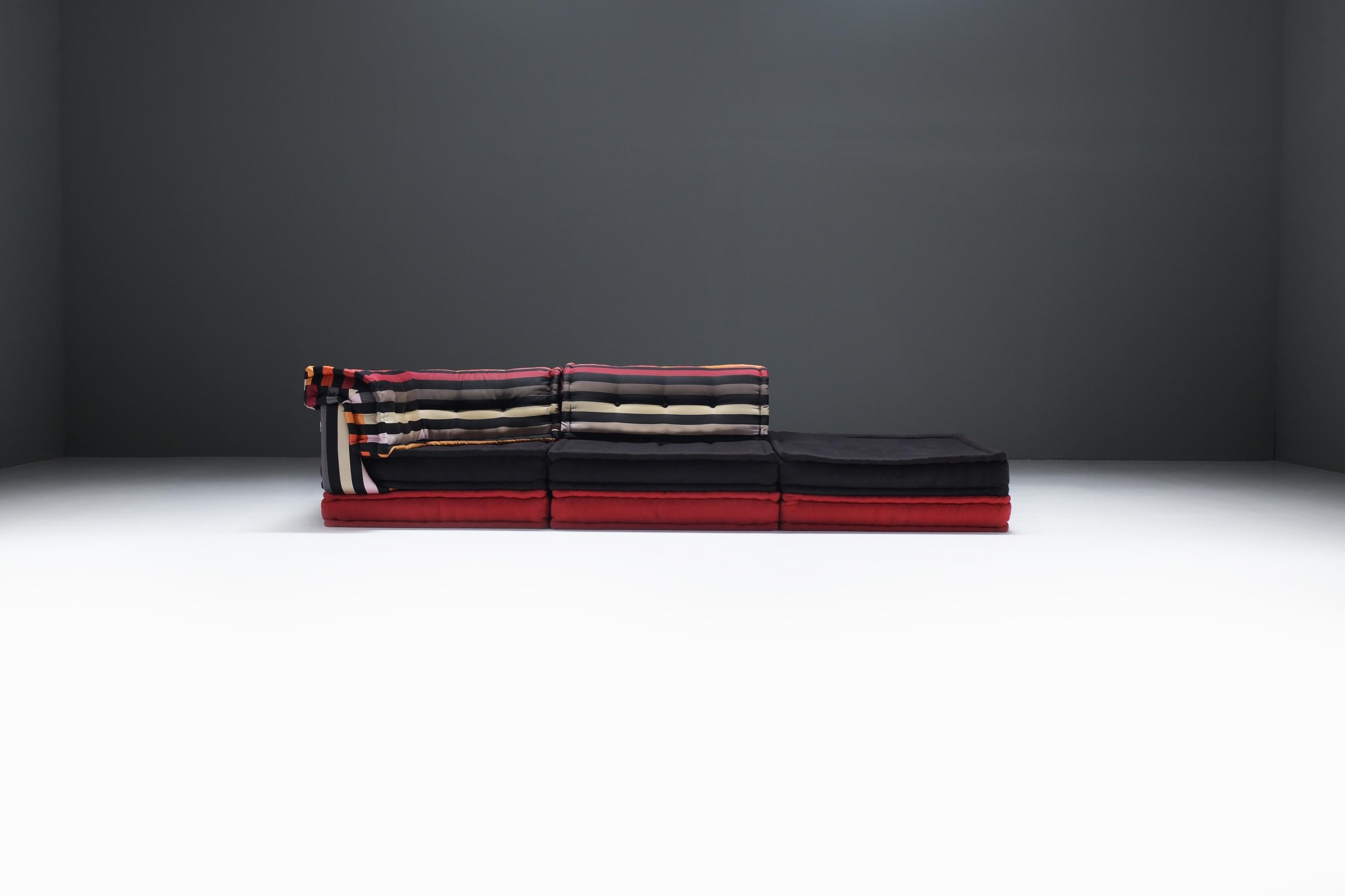 Français Très rare canapé modulable Mah Jong 'Sonia Rykiel' par Hans Hopfer pour Roche Bobois. en vente