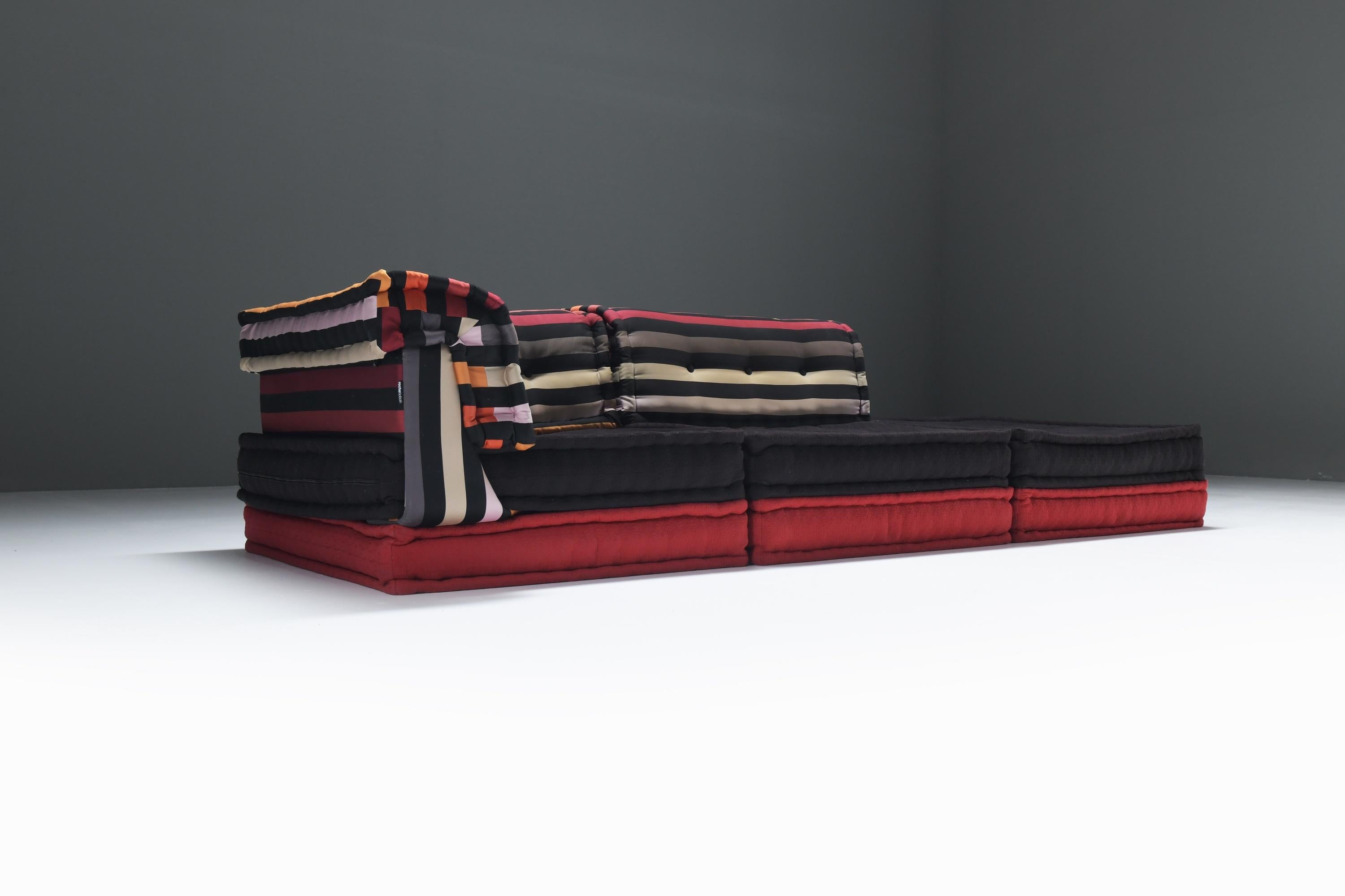 20ième siècle Très rare canapé modulable Mah Jong 'Sonia Rykiel' par Hans Hopfer pour Roche Bobois. en vente