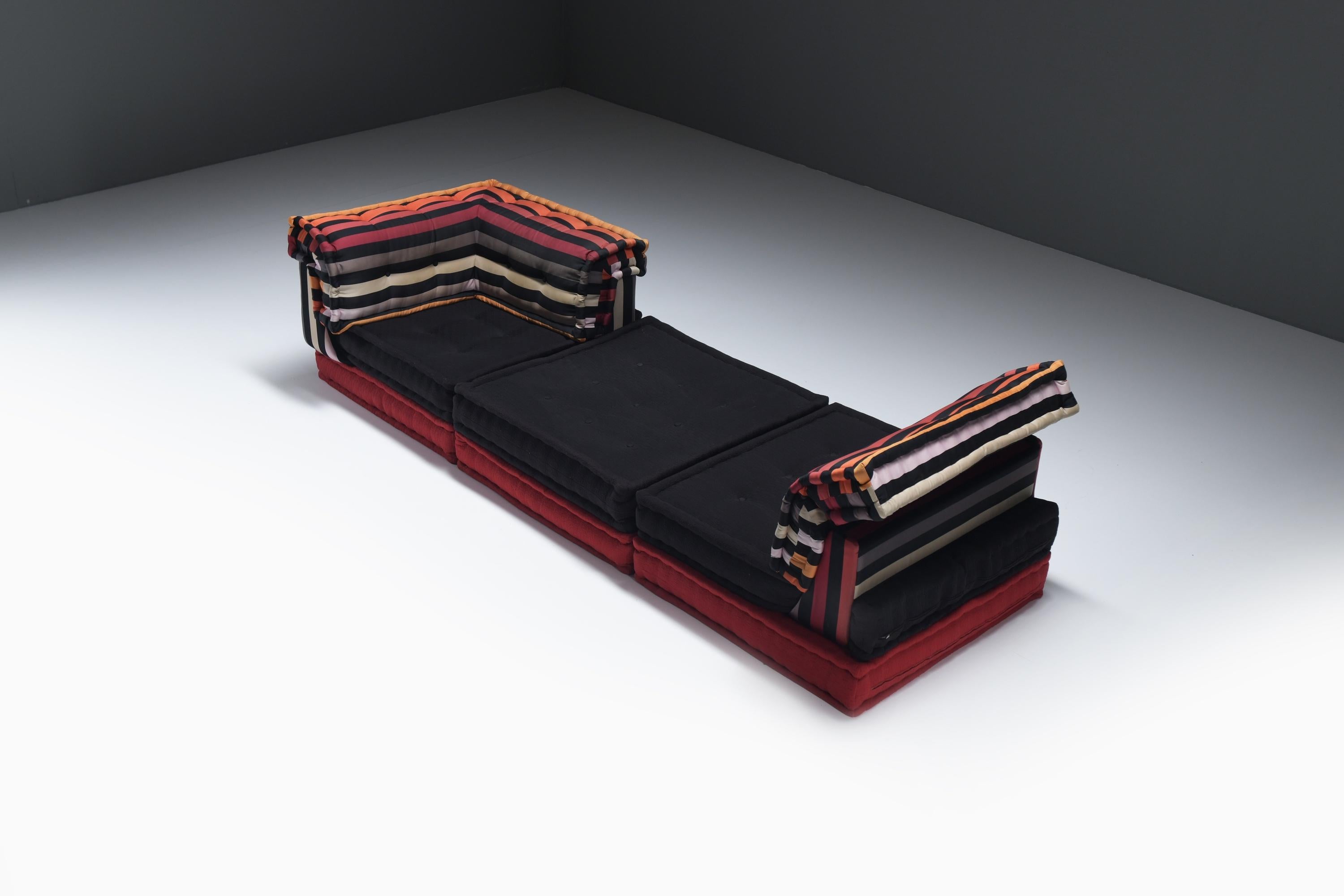 Très rare canapé modulable Mah Jong 'Sonia Rykiel' par Hans Hopfer pour Roche Bobois. en vente 1