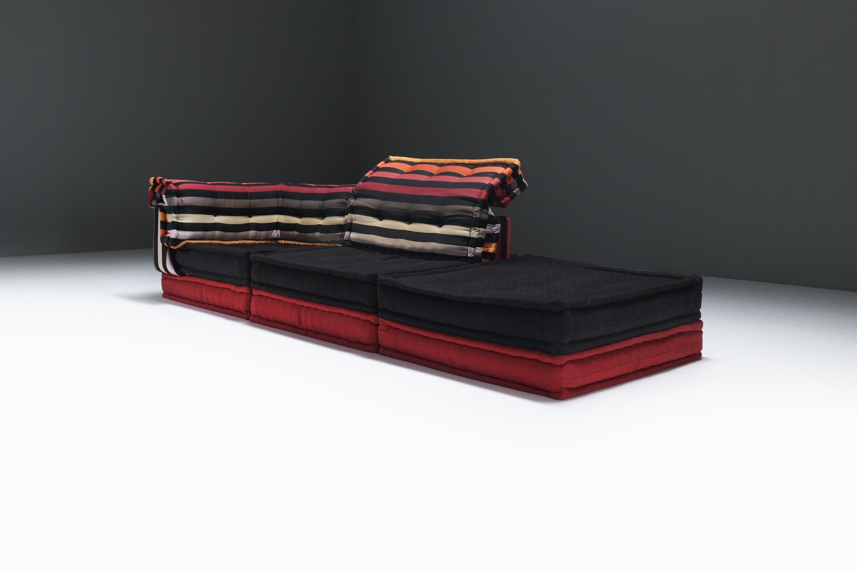 Très rare canapé modulable Mah Jong 'Sonia Rykiel' par Hans Hopfer pour Roche Bobois. en vente 2
