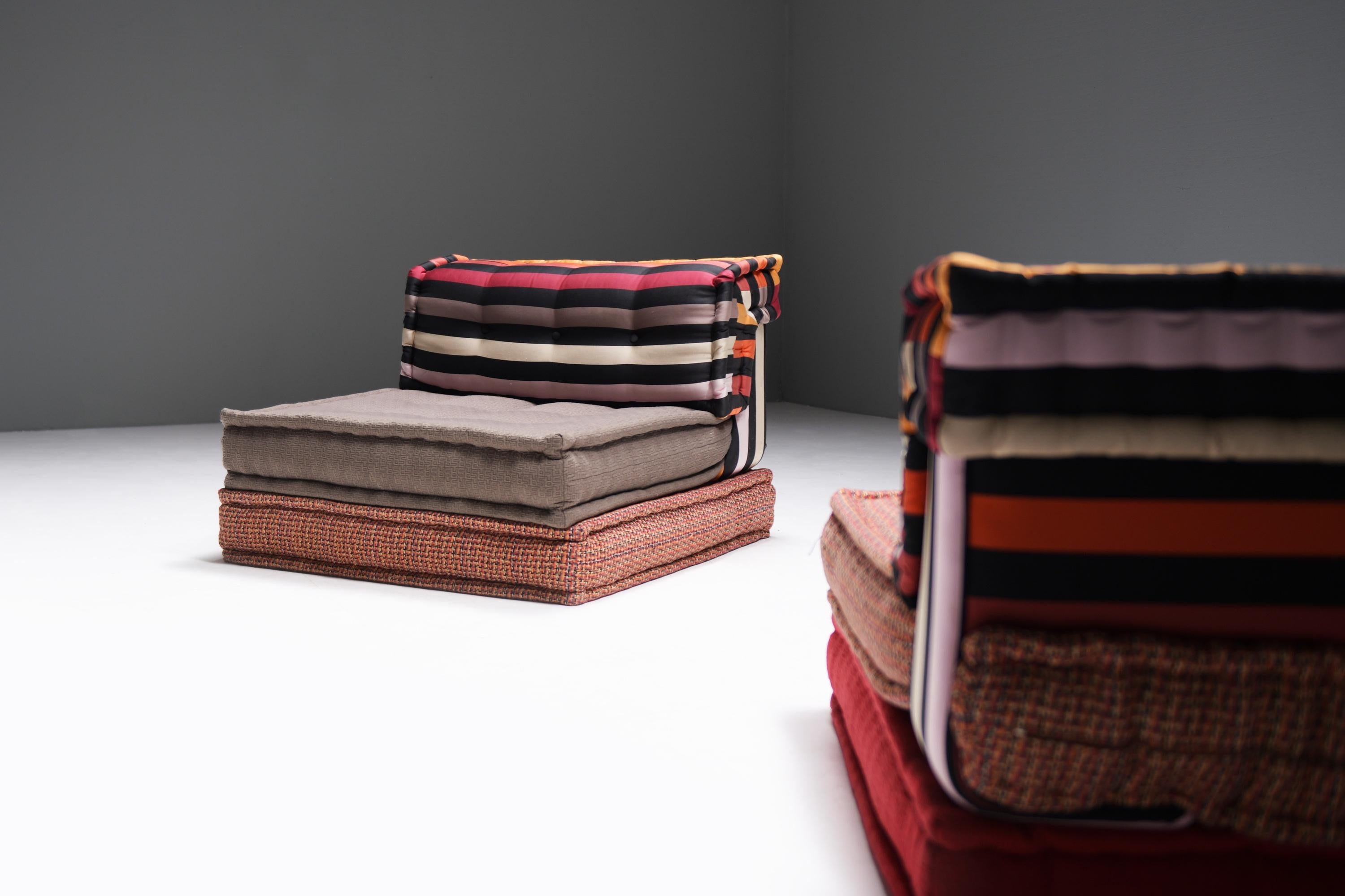 Fabric Very rare Mah Jong  ‘Sonia Rykiel’  lounge set by Hans Hopfer for Roche Bobois For Sale