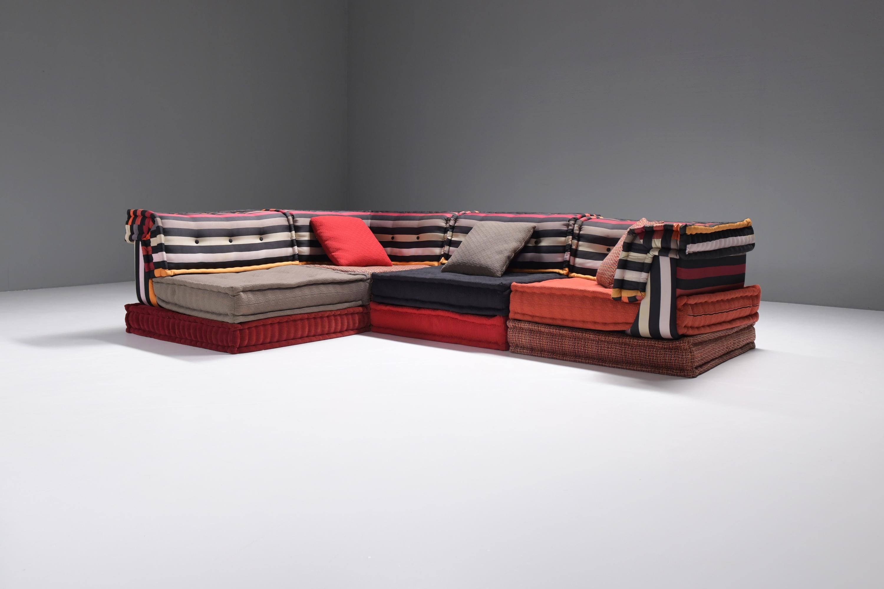 Italian Very rare Mah Jong ‘Sonia Rykiel’ modular sofa by Hans Hopfer for Roche Bobois