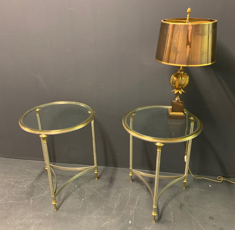 Very rare pieces of furniture in very good condition. Steel and brass.