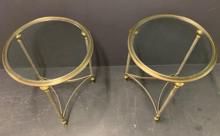 Very Rare Maison Charles Pair of Directoire End or Side Tables In Good Condition For Sale In Munich, DE