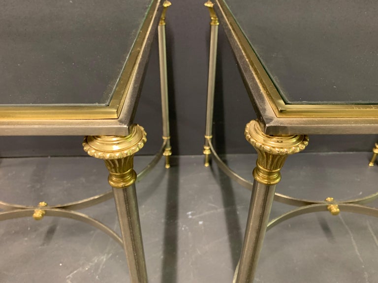 Very Rare Maison Charles Pair of Directoire End or Side Tables For Sale 1