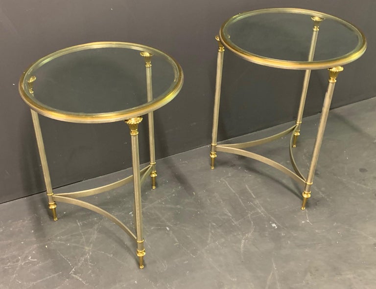Very Rare Maison Charles Pair of Directoire End or Side Tables For Sale 2