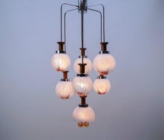 Very Rare Mazzega Murano Glass Cascading Lamp from Italy, 1960s