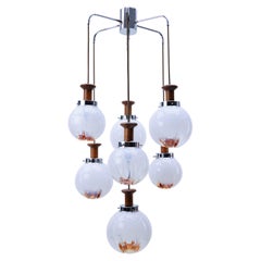Very Rare Mazzega Murano Glass Cascading Lamp from Italy, 1960s