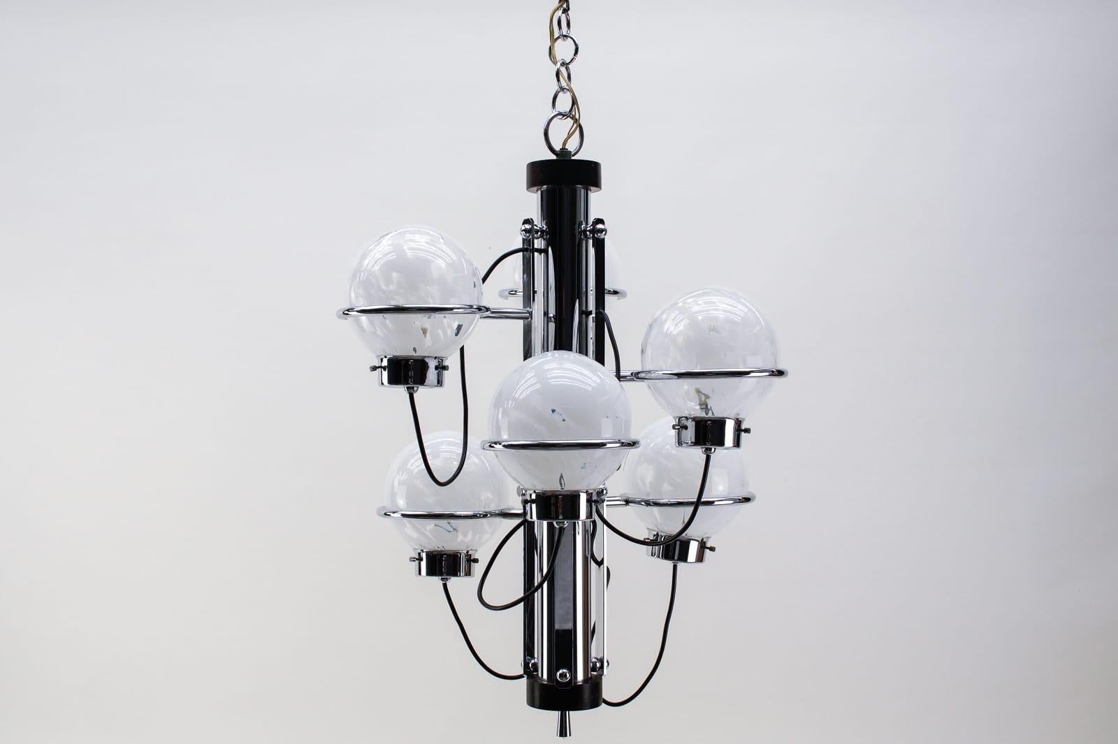 Very Rare Mazzega Murano Glass Orbit Lamp from Italy, 1960s For Sale 6