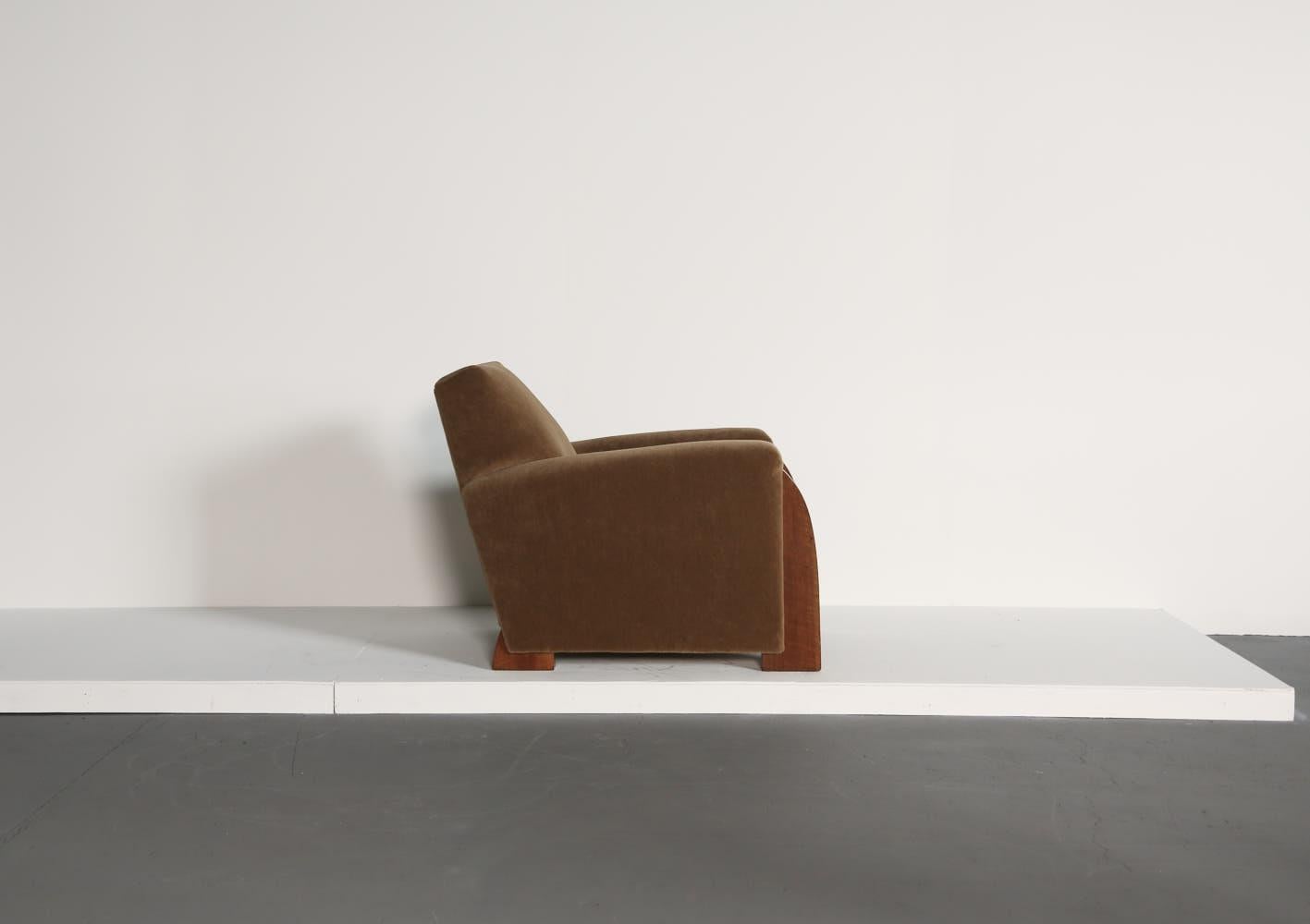 Very Rare Michel Dufet Art Deco Chair, France, 1940s For Sale 7