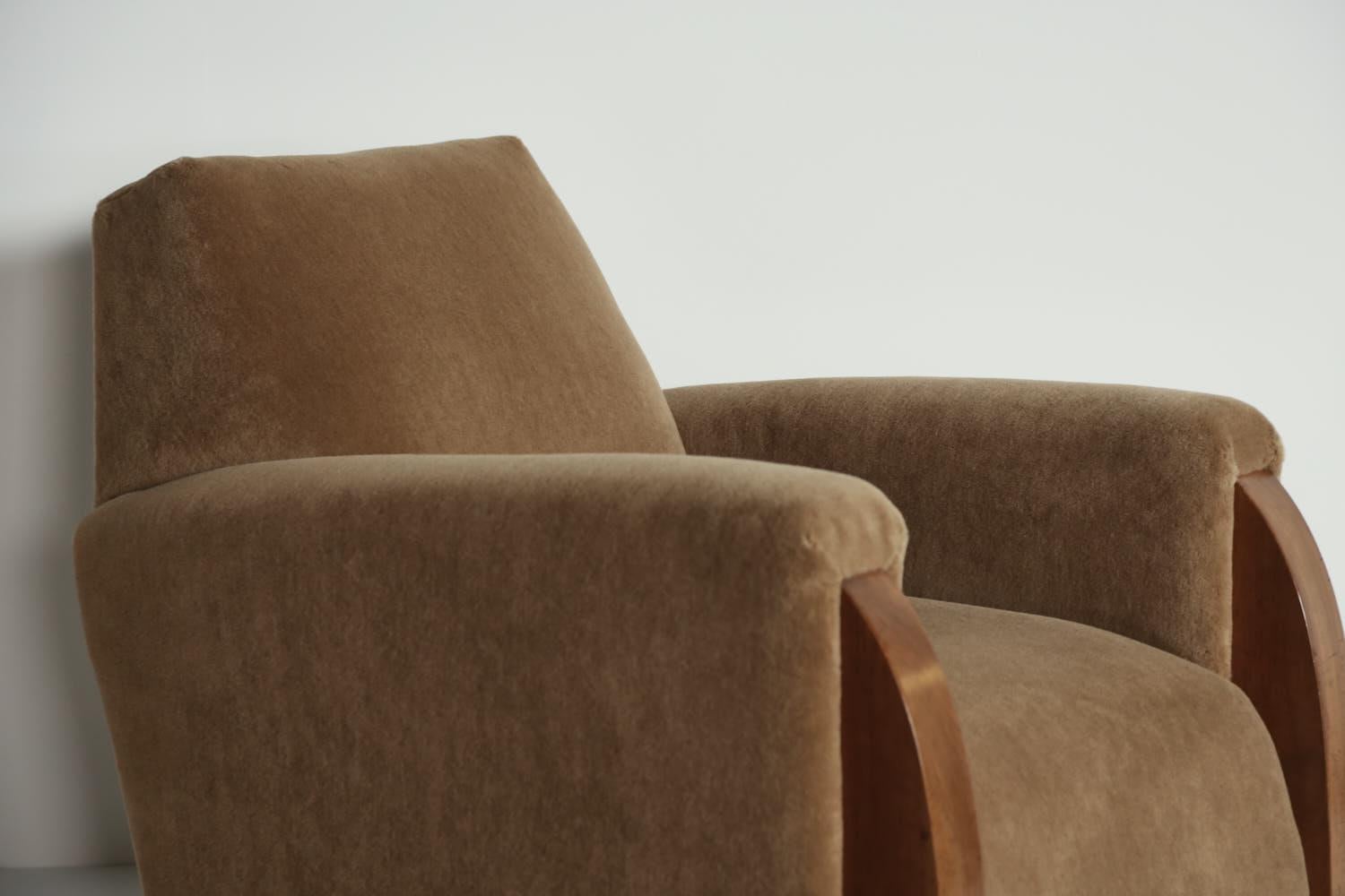French Very Rare Michel Dufet Art Deco Chair, France, 1940s For Sale