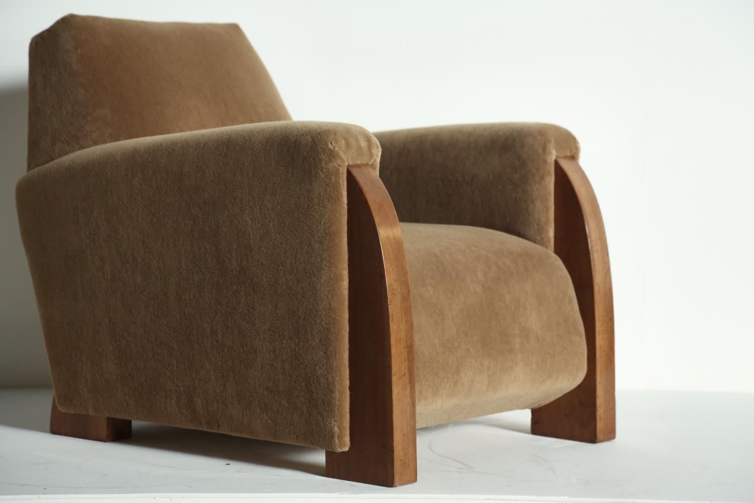 Very Rare Michel Dufet Art Deco Chair, France, 1940s In Good Condition For Sale In LEWES, GB