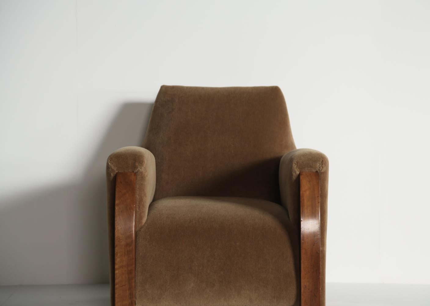 Very Rare Michel Dufet Art Deco Chair, France, 1940s For Sale 1