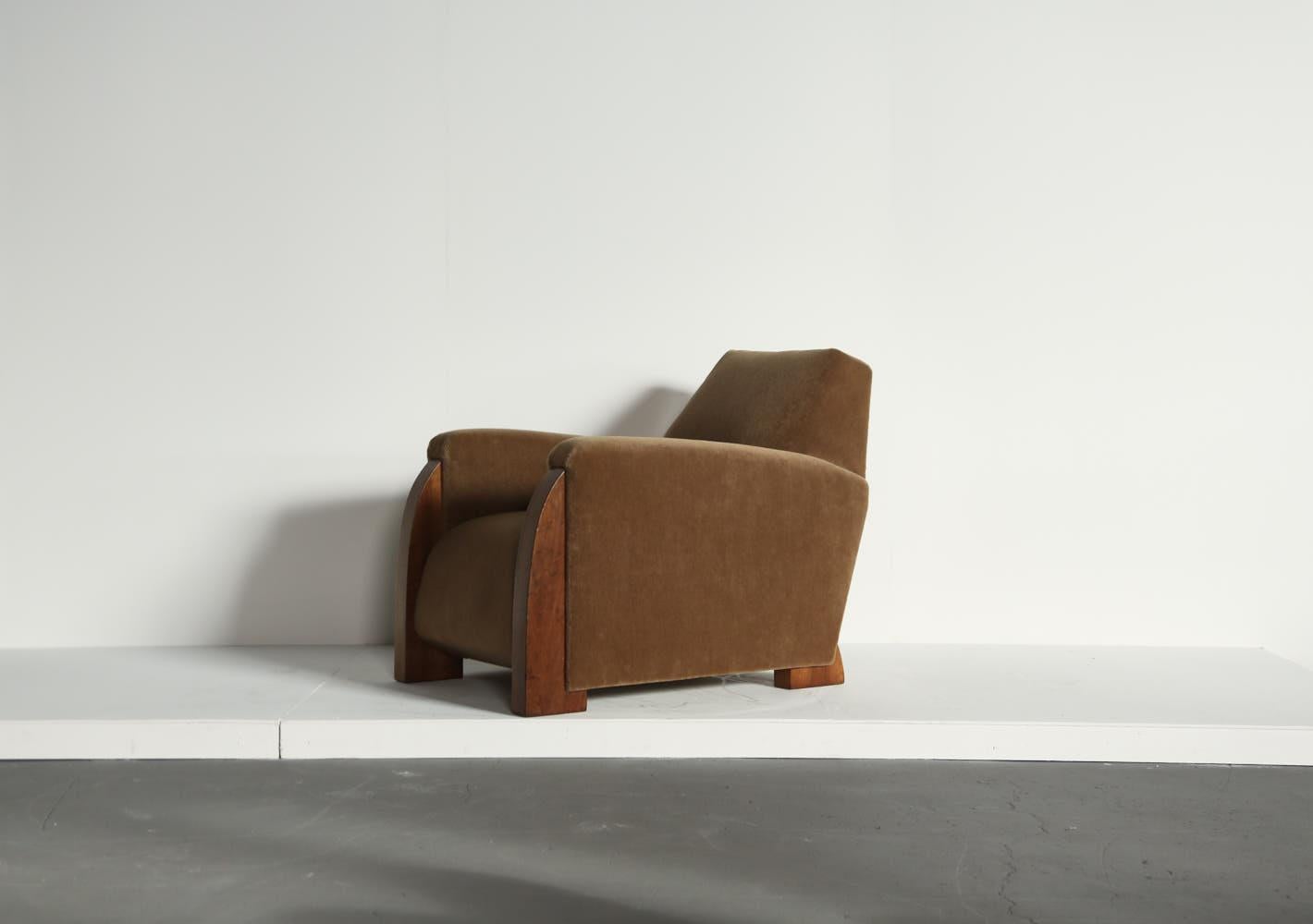 Very Rare Michel Dufet Art Deco Chair, France, 1940s For Sale 2
