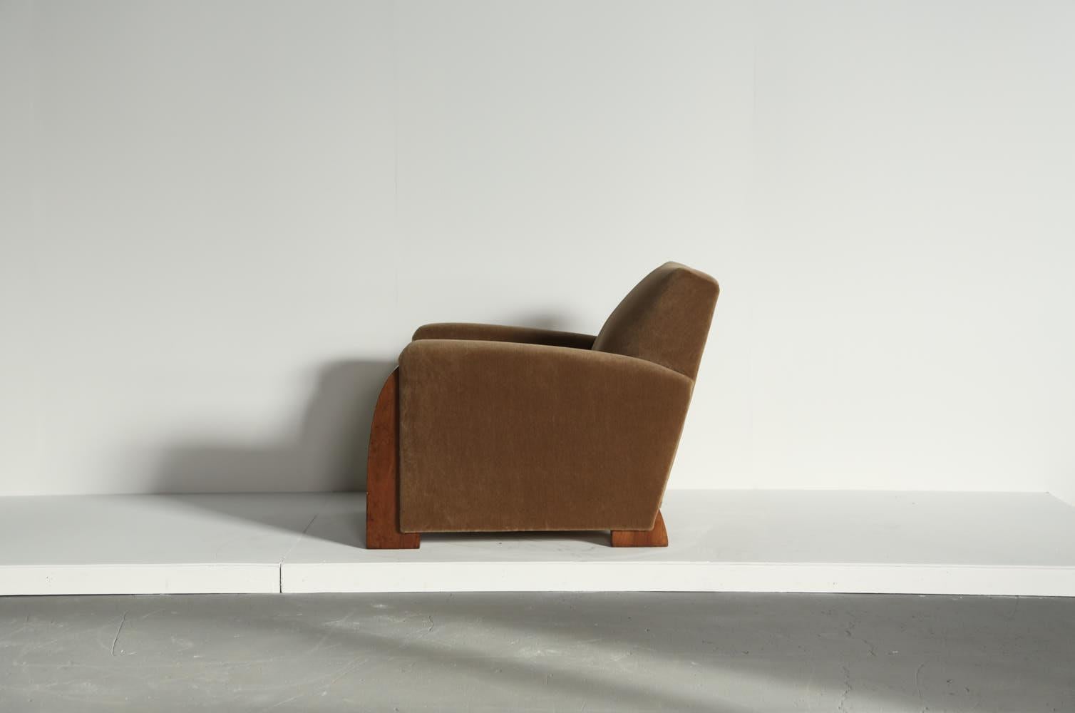 Very Rare Michel Dufet Art Deco Chair, France, 1940s For Sale 3