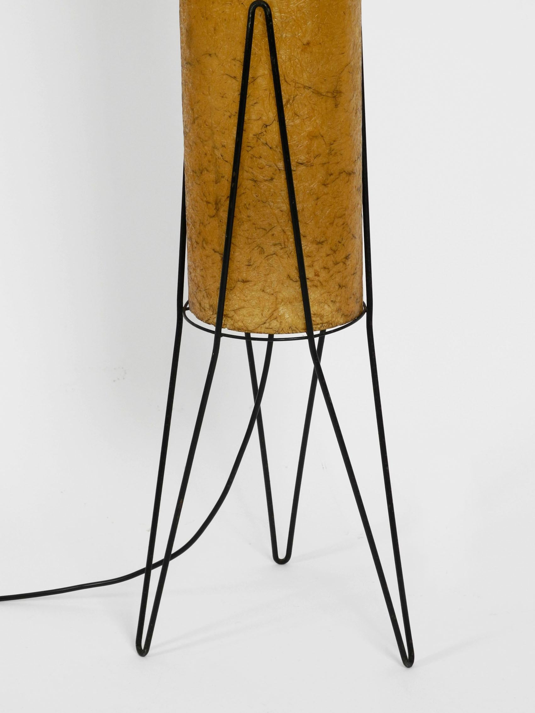Mid-Century Modern Very Rare Midcentury Italian Modern Floor Lamp with Fiberglass Shade and Metal