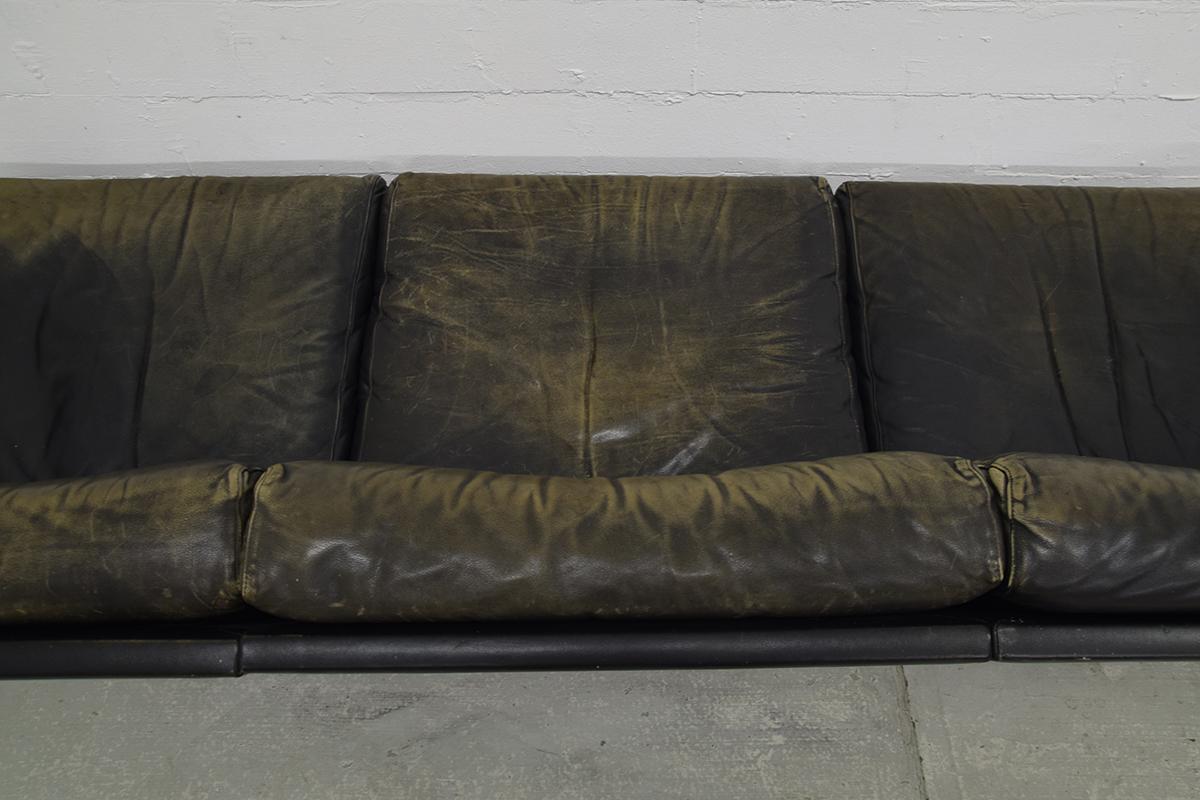 Wood Very Rare Midcentury Leather Lounge Set by Martin Visser for 'T Spectrum, 1960s For Sale
