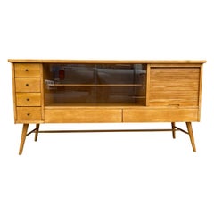 Very Rare Mid-Century Modern Maple Predictor Credenza by Paul McCobb for O’hearn