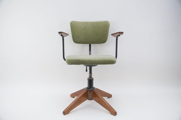 Metal Very Rare Mid-Century Modern Office Chair by Sedus, 1960s Switzerland For Sale