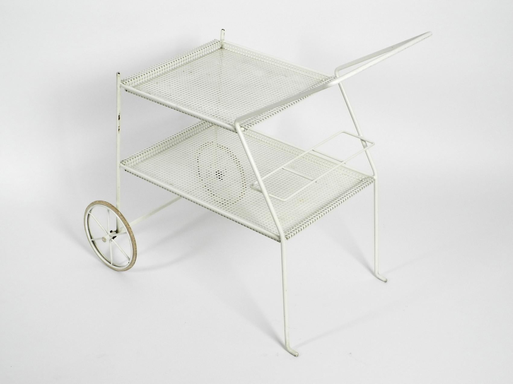 Very Rare Mid-Century Modern Perforated Metal Serving Trolley from Italy In Good Condition In München, DE