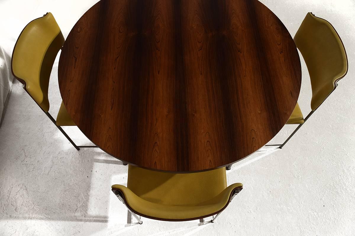 Metal Very Rare Mid-Century Modern Rosewood Dining Set by Cees Braakman for Pastoe