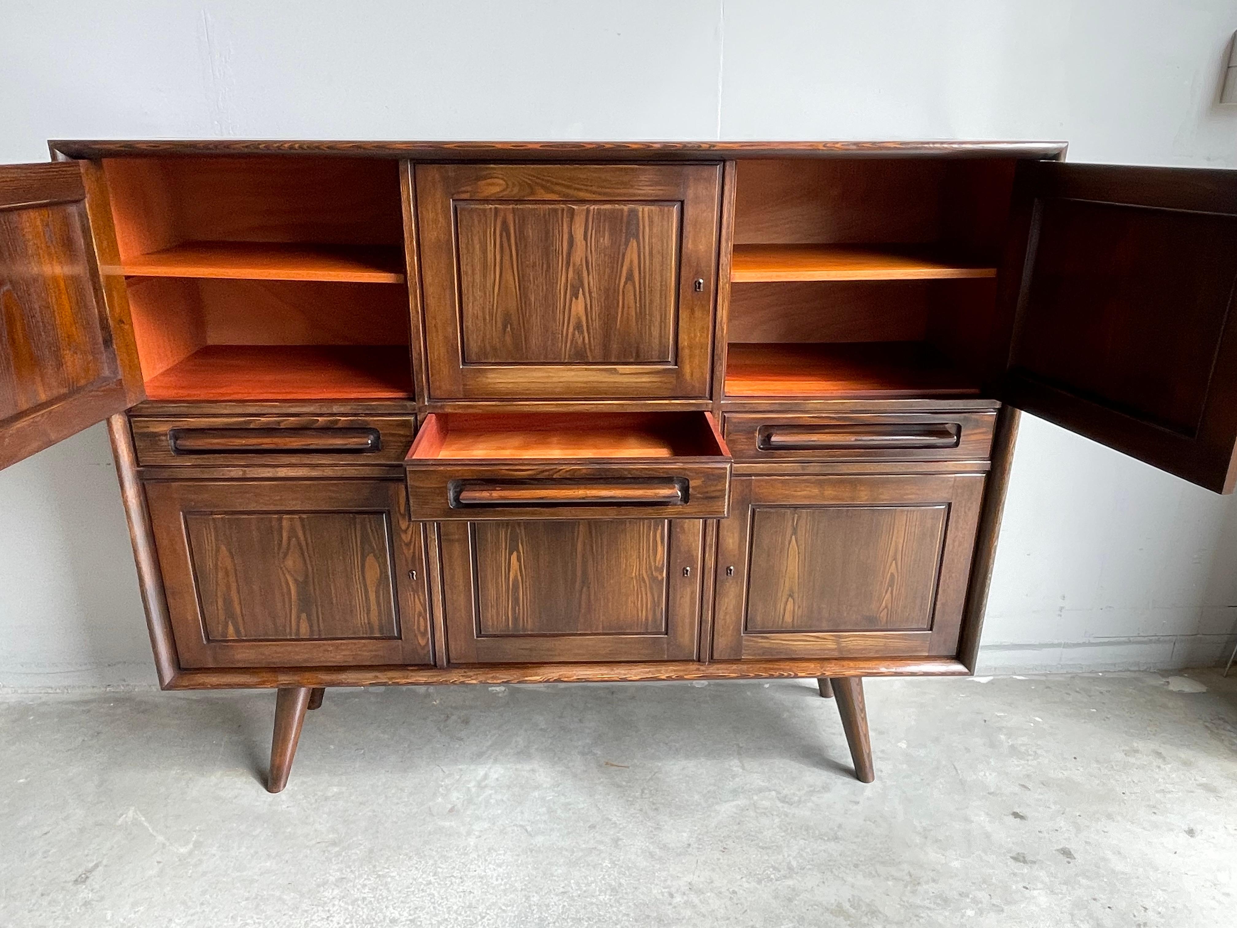 Cast Very Rare Mid-Century Modern Sideboard / Credenza by 't Woonhuys of Amsterdam For Sale