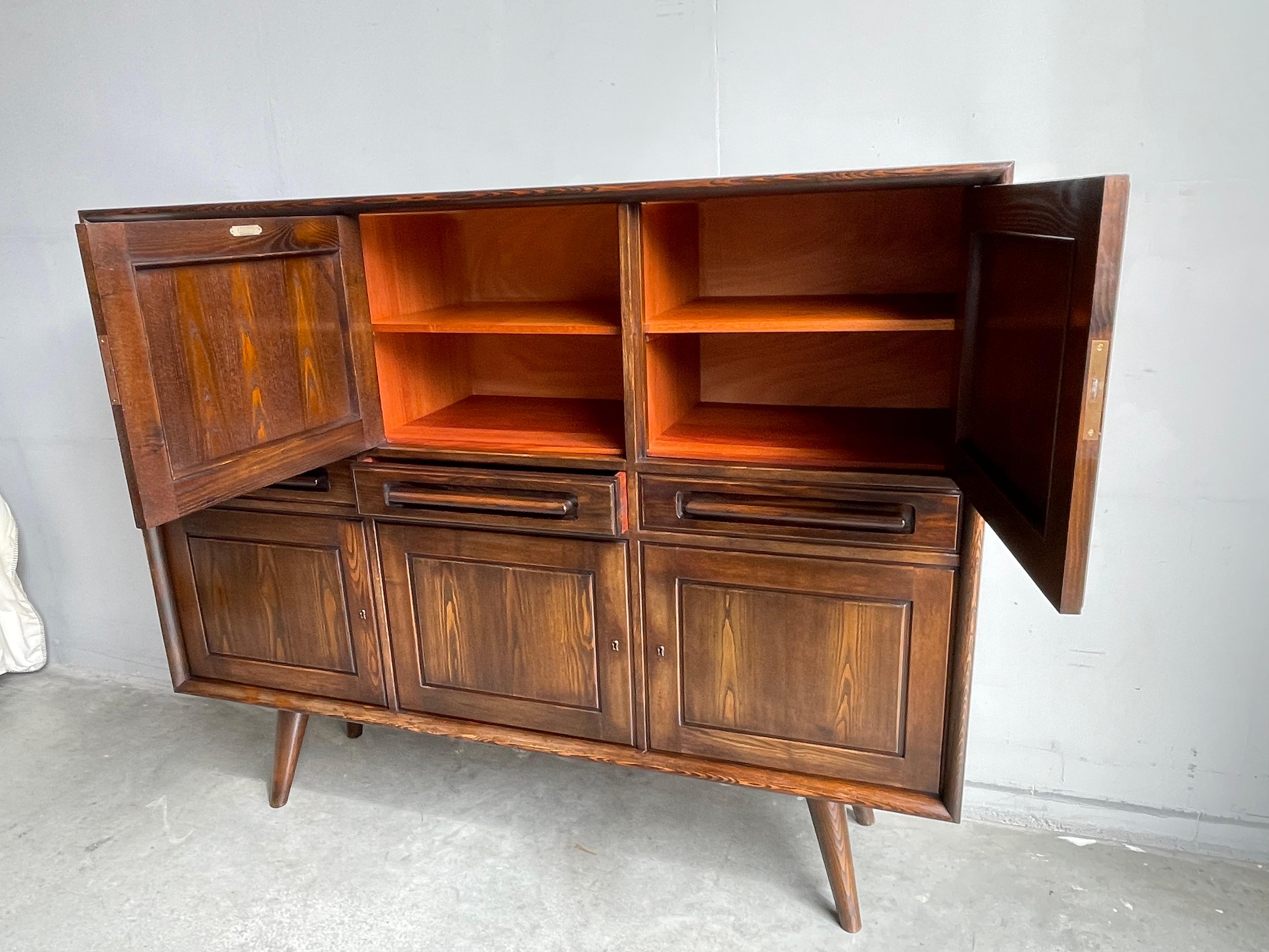 Iron Very Rare Mid-Century Modern Sideboard / Credenza by 't Woonhuys of Amsterdam For Sale