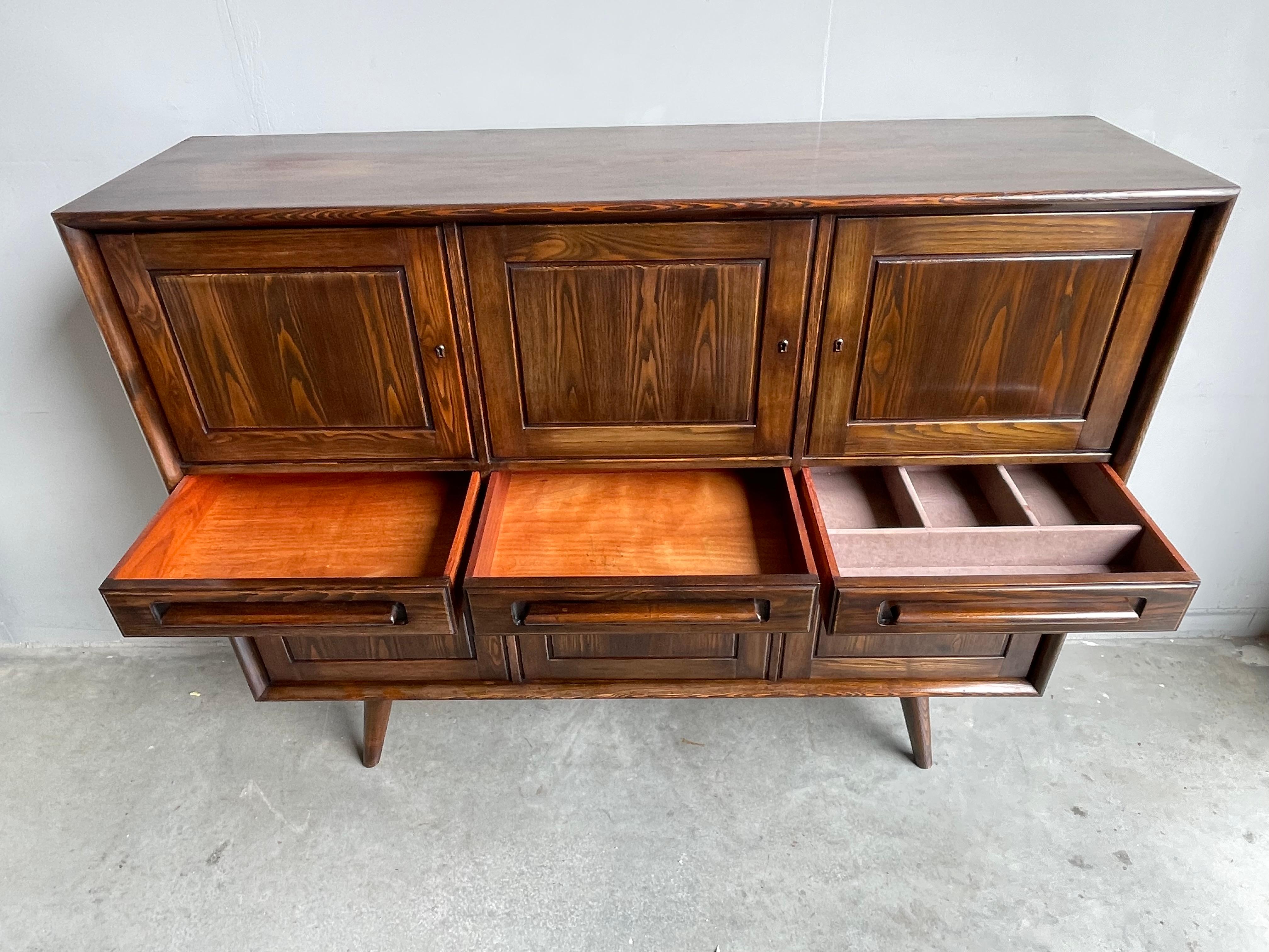 Very Rare Mid-Century Modern Sideboard / Credenza by 't Woonhuys of Amsterdam For Sale 2