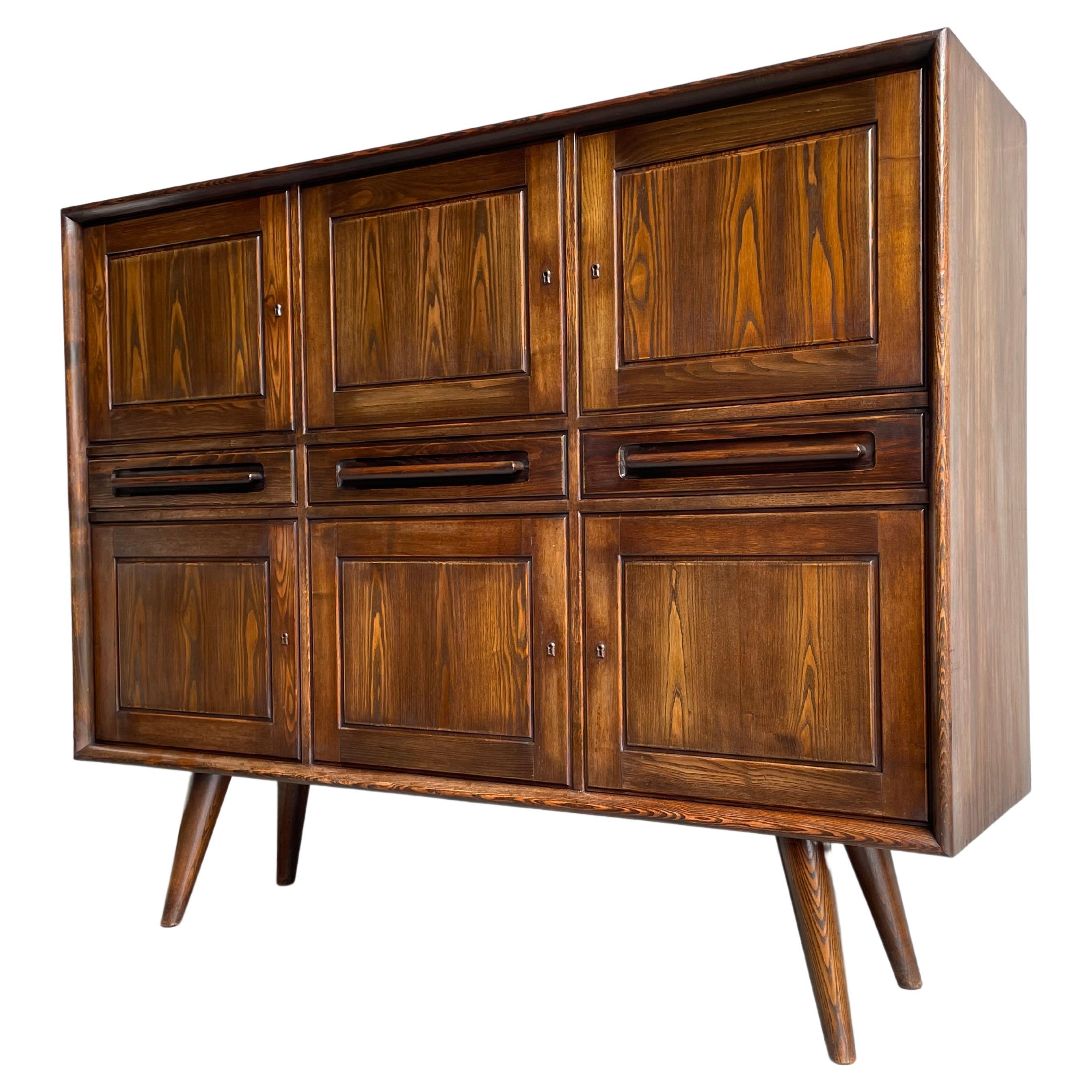 Very Rare Mid-Century Modern Sideboard / Credenza by 't Woonhuys of Amsterdam For Sale