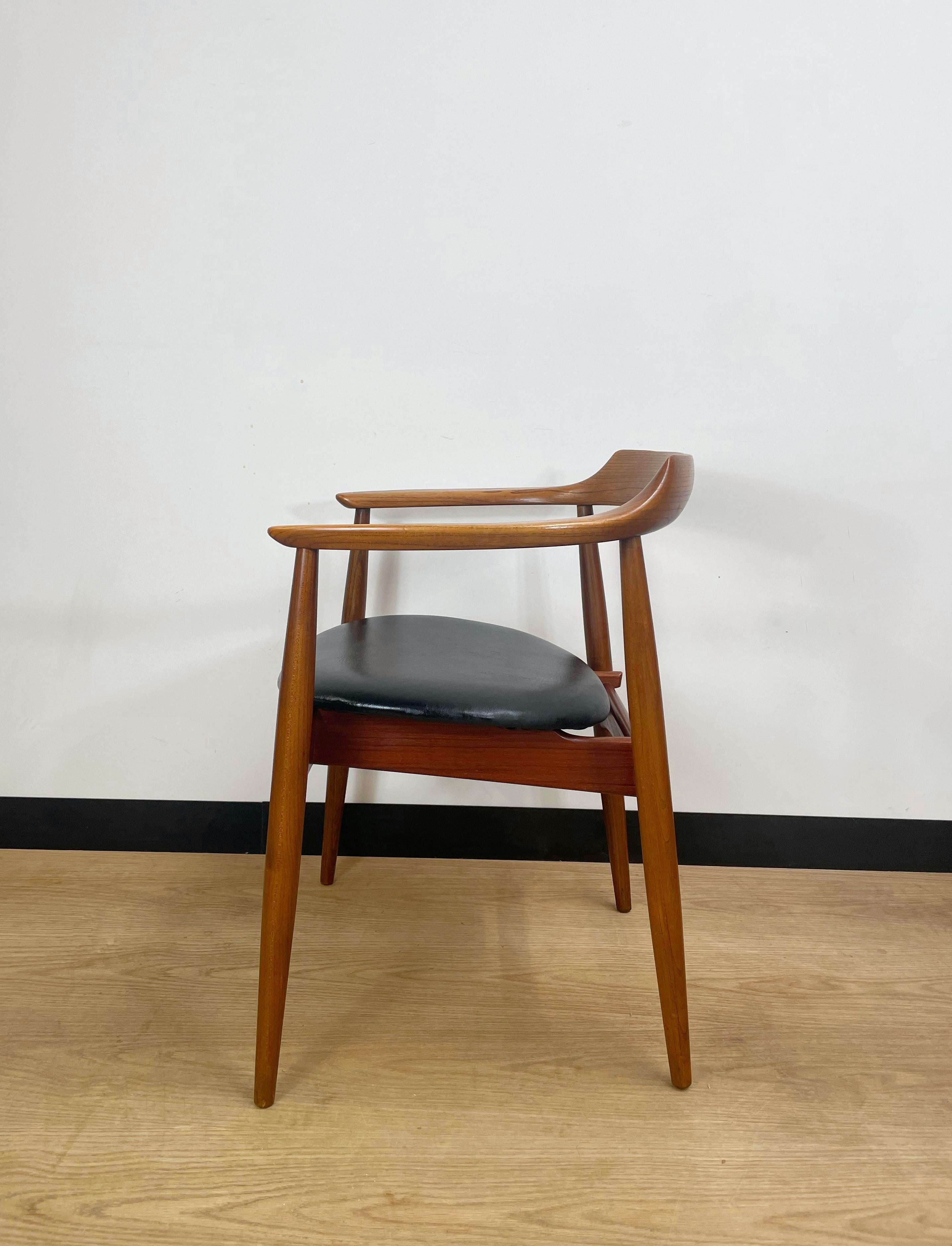 20th Century Very Rare Mid-Century Teak Danish Armchair by Arne Wahl Iversen For Sale