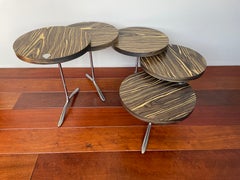 Very Rare Midcentury Design Set of Circular & Linked Tables by Ronald Schmitt