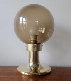 Sehr seltene große Tischlampe aus Messing aus der Mitte des Jahrhunderts, Schweiz, 1970er Jahre