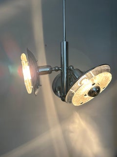 Very Rare MidCentury Modern Design Murano Glass Art Pendant 3 Spot Light Fixture