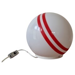 Lampada da tavolo a sfera in vetro molto rara del Medioevo, anni '70
