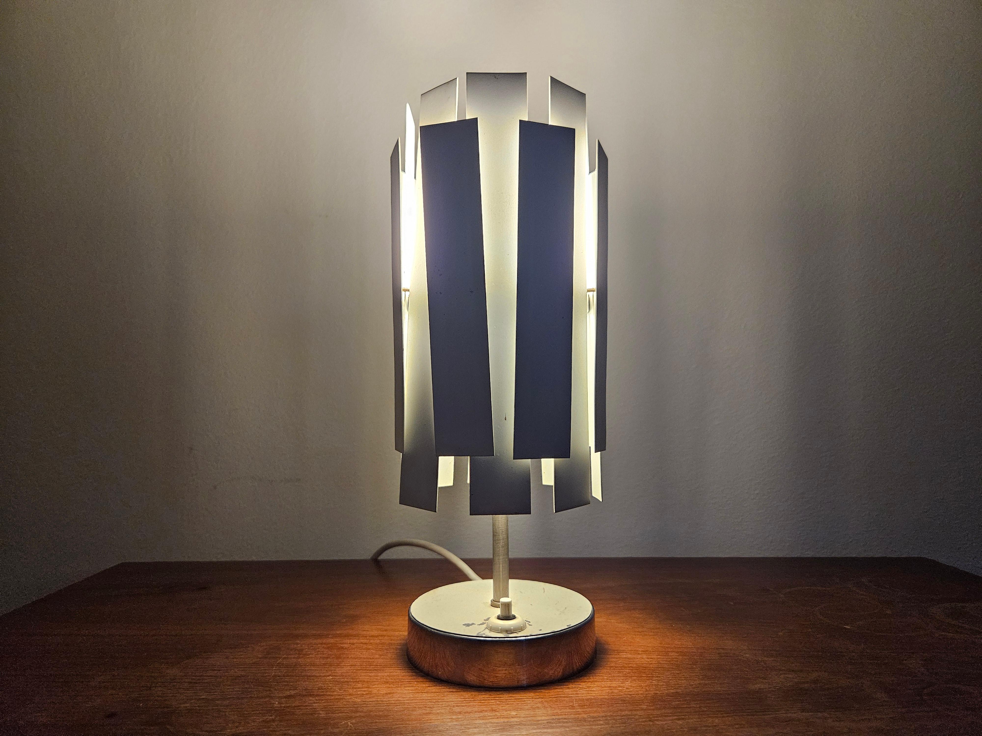 Mid-Century Modern Very Rare Midcentury Table Lamp in style of Max Sauze, France, 1970s For Sale