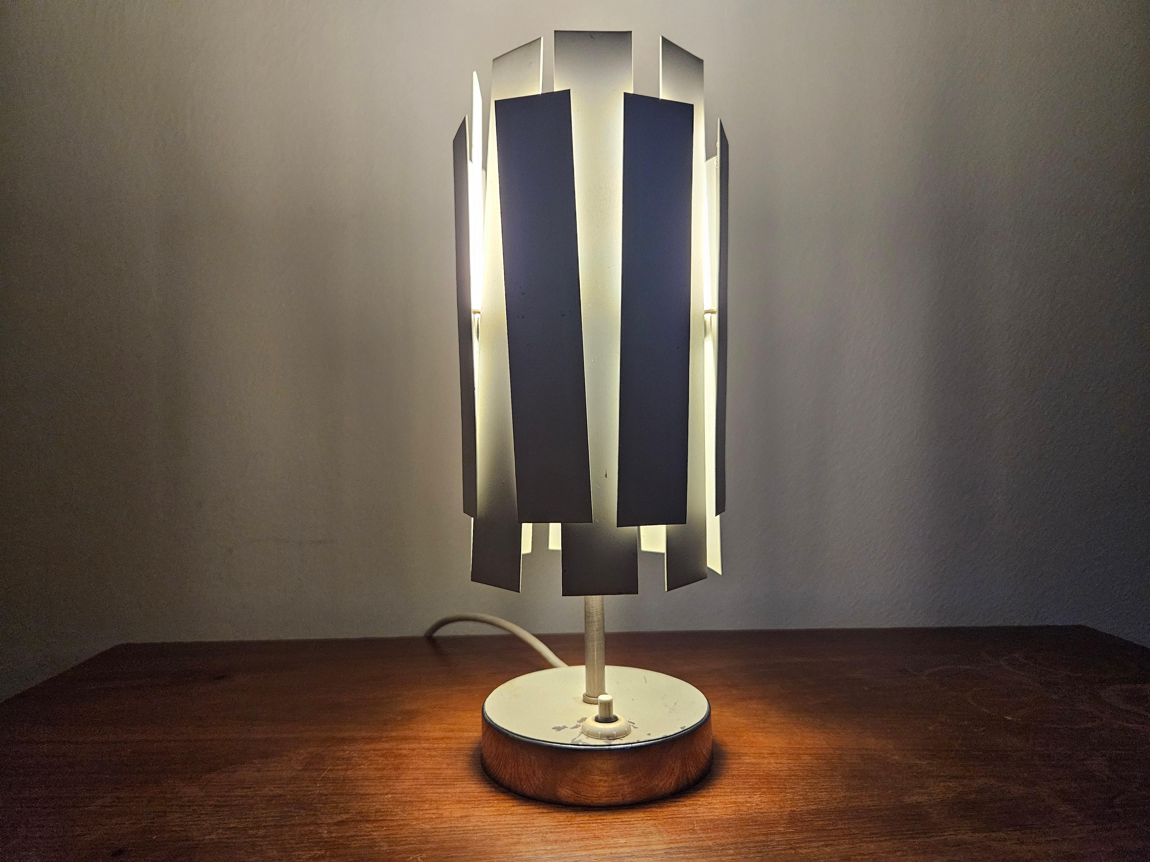 French Very Rare Midcentury Table Lamp in style of Max Sauze, France, 1970s For Sale