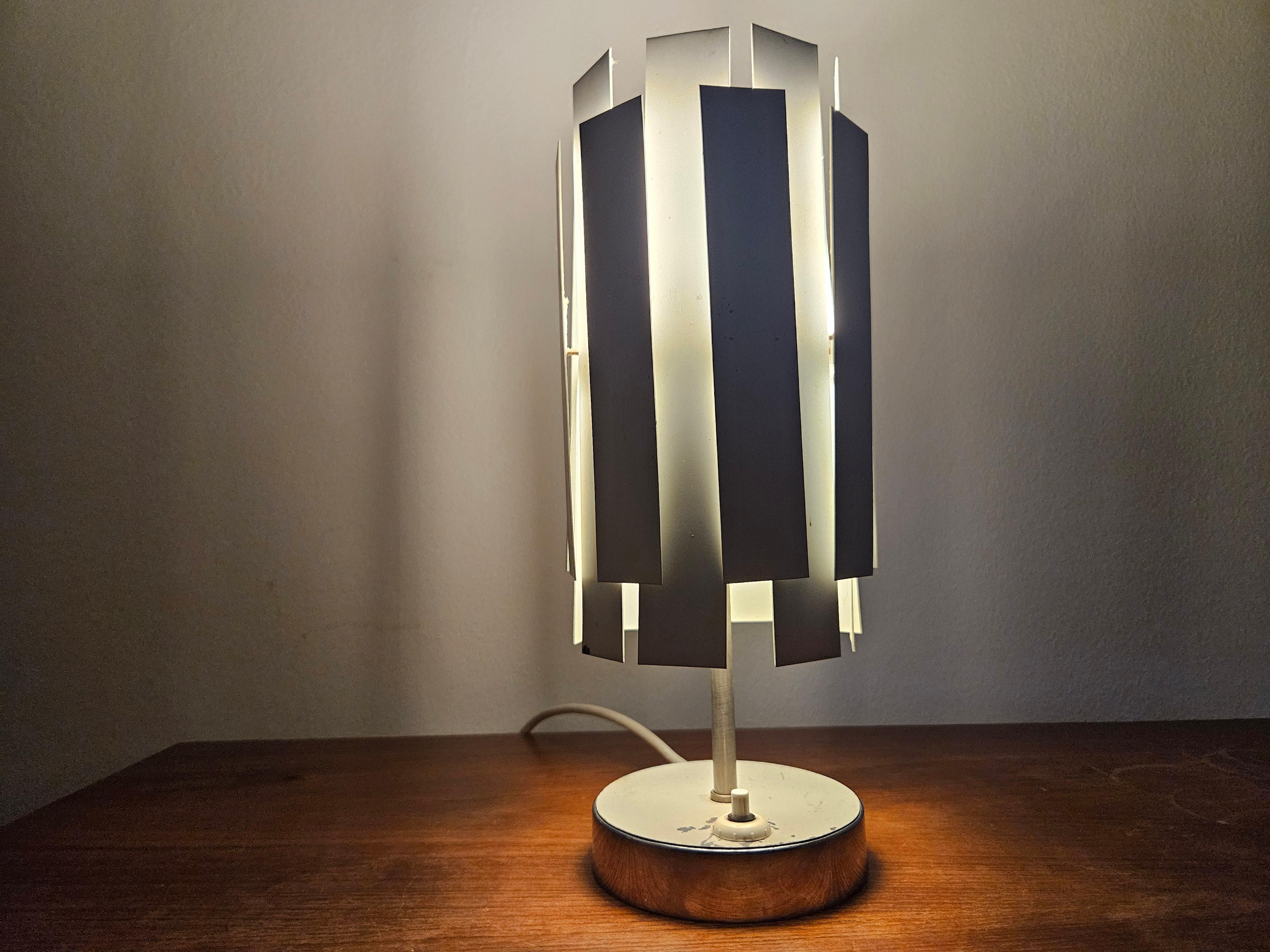 Very Rare Midcentury Table Lamp in style of Max Sauze, France, 1970s In Good Condition For Sale In Praha, CZ