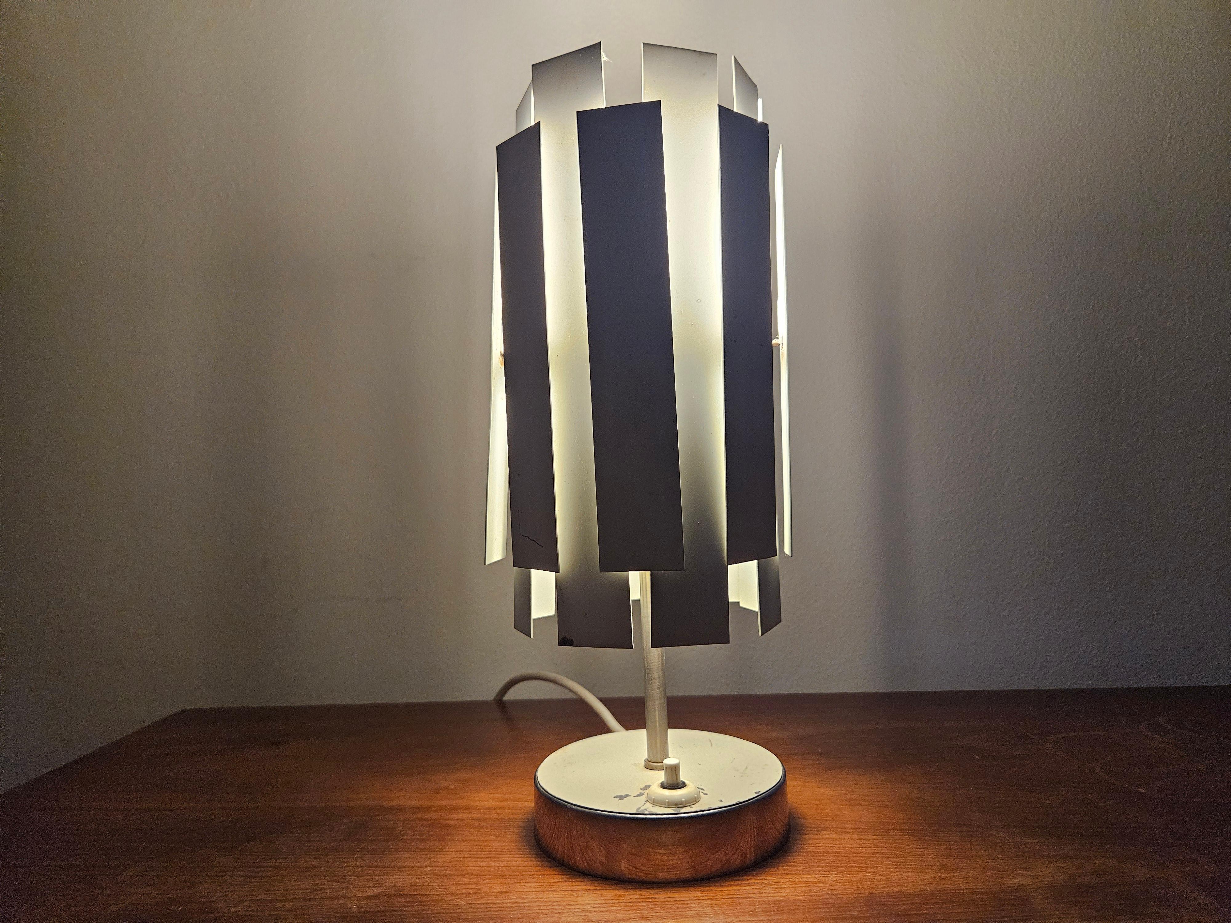 Late 20th Century Very Rare Midcentury Table Lamp in style of Max Sauze, France, 1970s For Sale