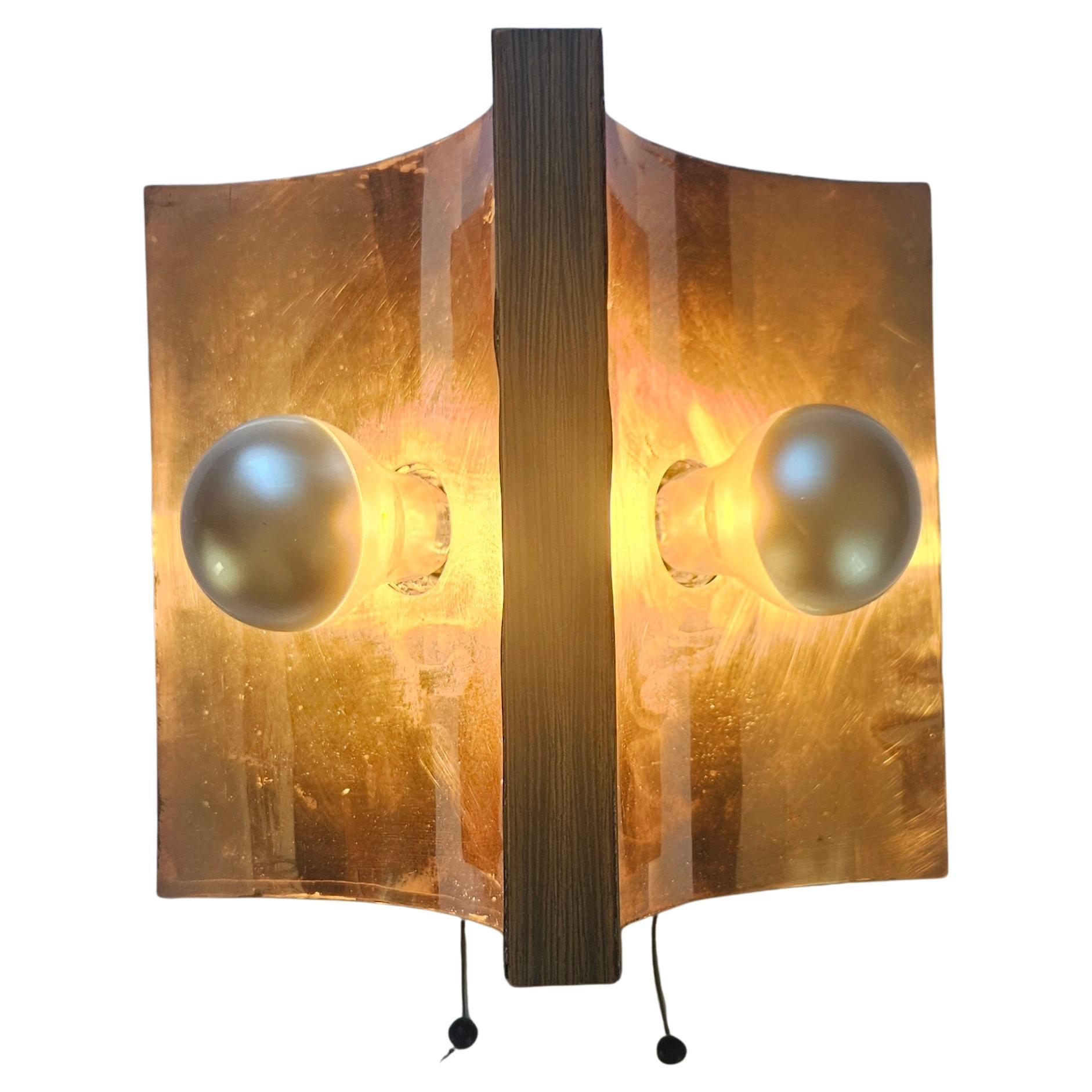 Very Rare Midcentury Wall Lamp Brass, Germany, 1970s For Sale