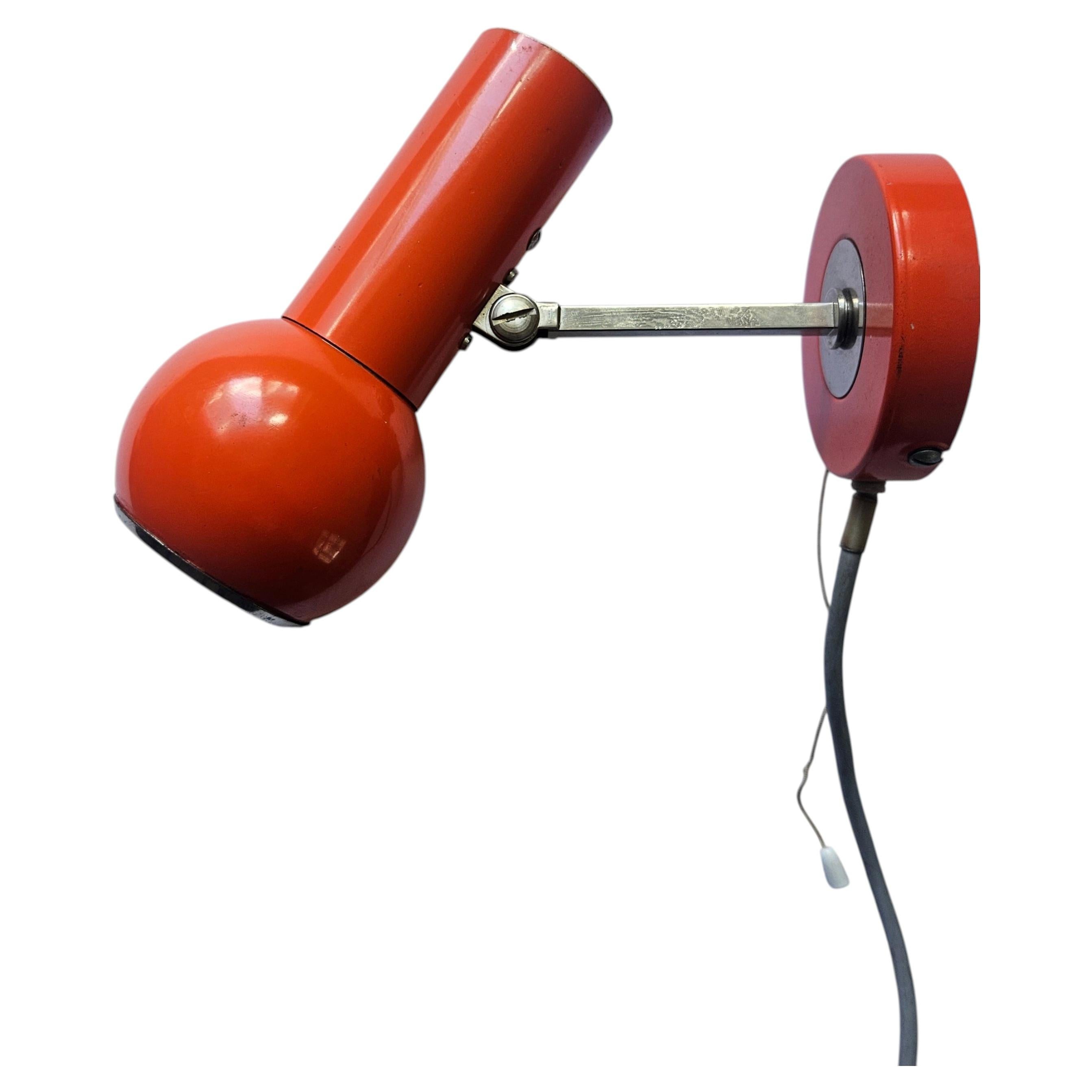 Very Rare Midcentury Wall Lamp, Space Age, Italy, 1970s