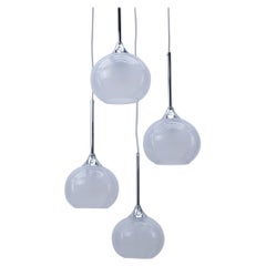 Very Rare Milk Glass Cascading Lamp from Italy, 1960s