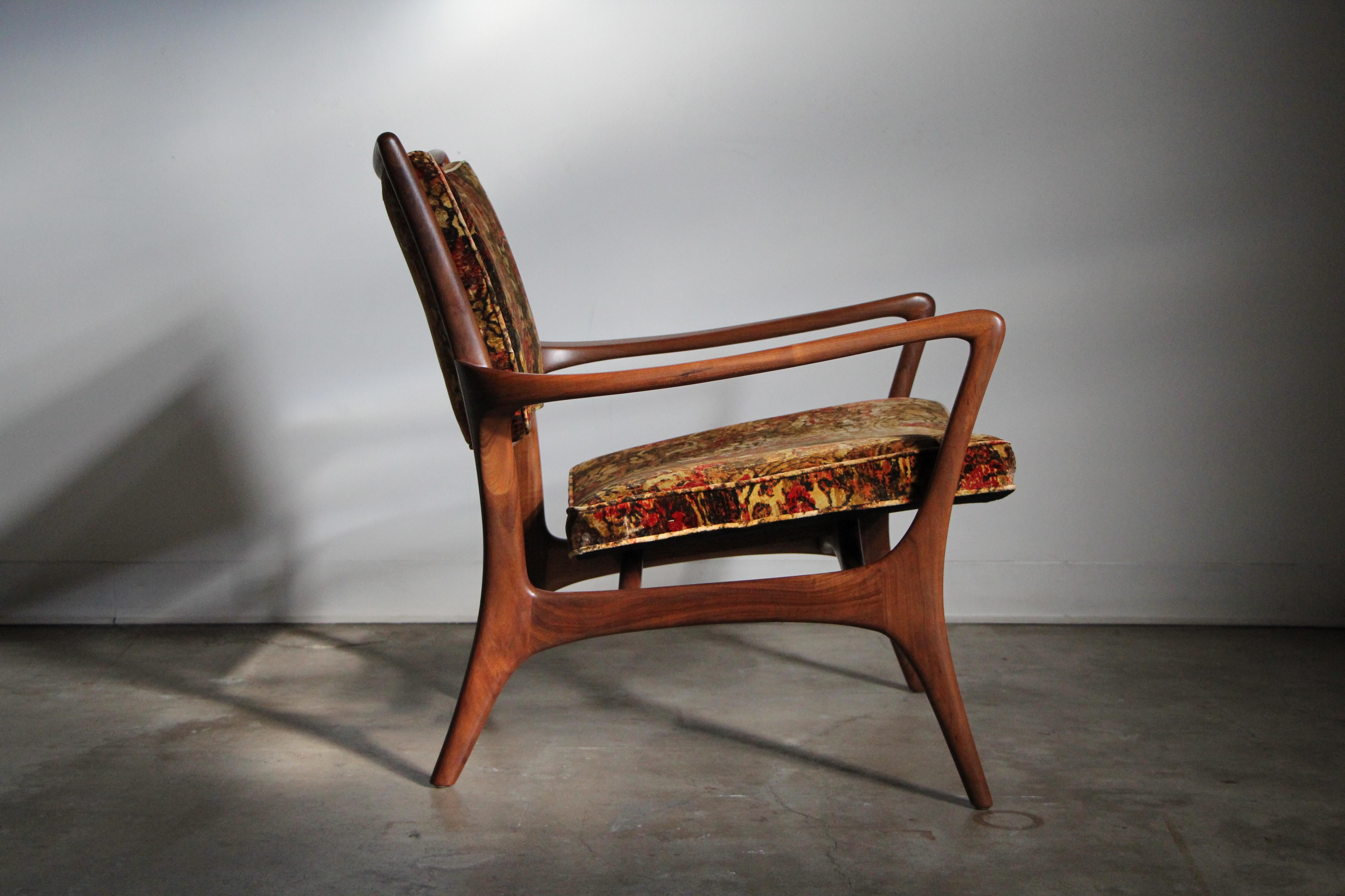 Mid-Century Modern Very Rare Model 175-C Sculptured Lounge Armchair by Vladimir Kagan, c 1950s For Sale