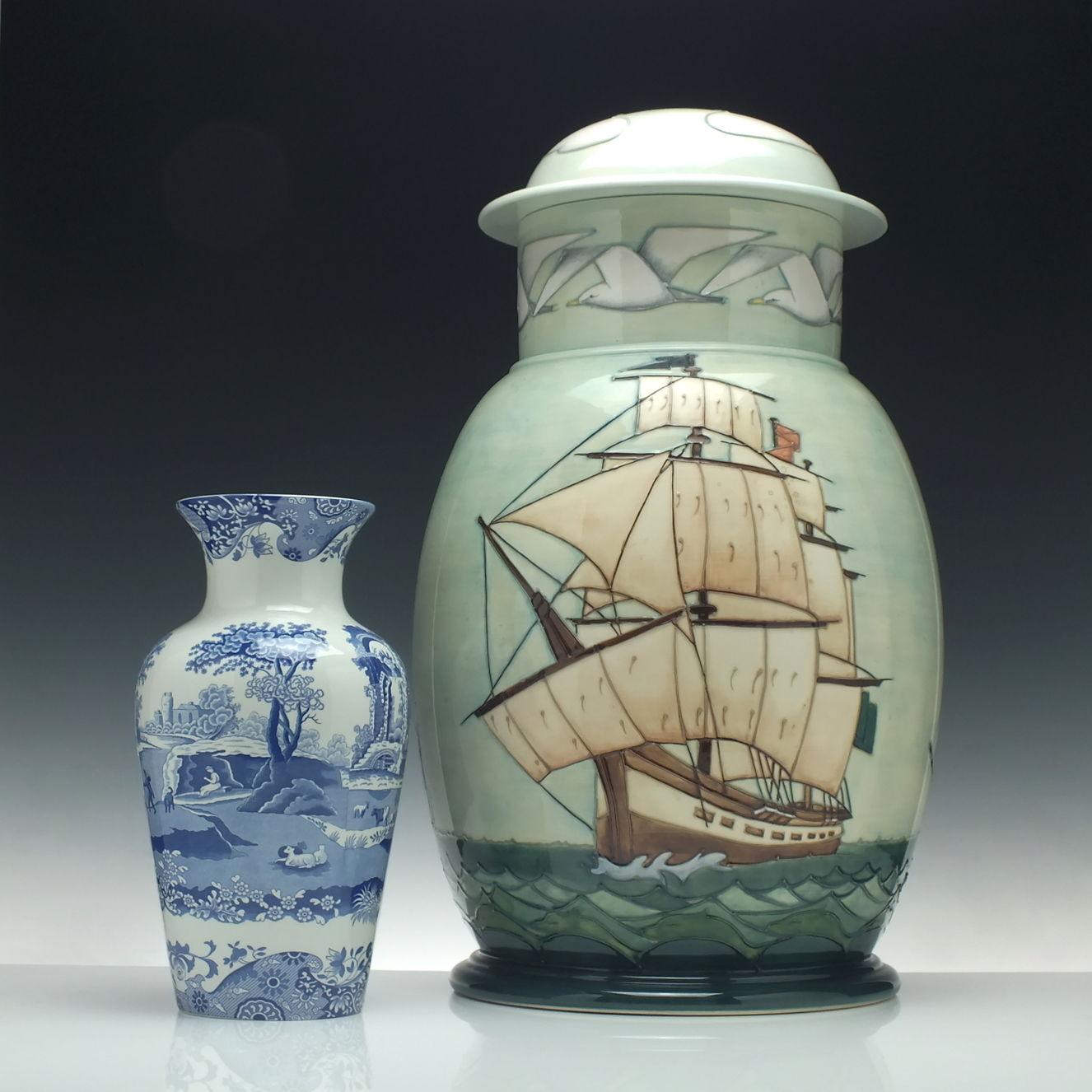 A large and exceptionally rare, limited edition, ‘First Fleet – HMS Sirius’ Moorcroft jar and cover.

Number 14 of only 25 ever made, it measures 52cm tall and 30cm in diameter and has been in the same family collection since it was made in 1988.