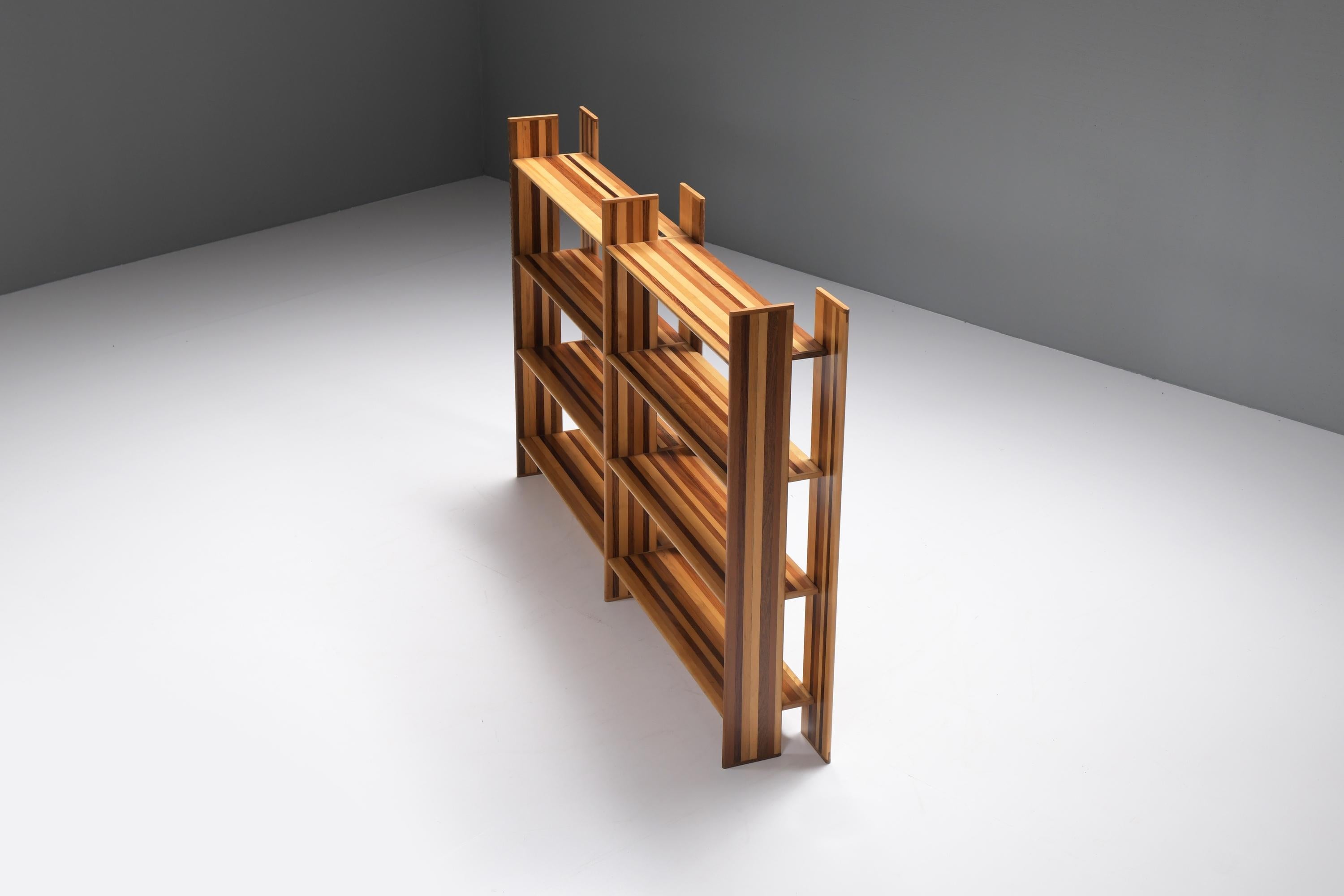 Very rare MOP bookcase / room divider by Afra e Tobia Scarpa for Molteni Italy For Sale 6