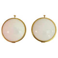 very rare moulure azuree wall lamps by maison charles / small size