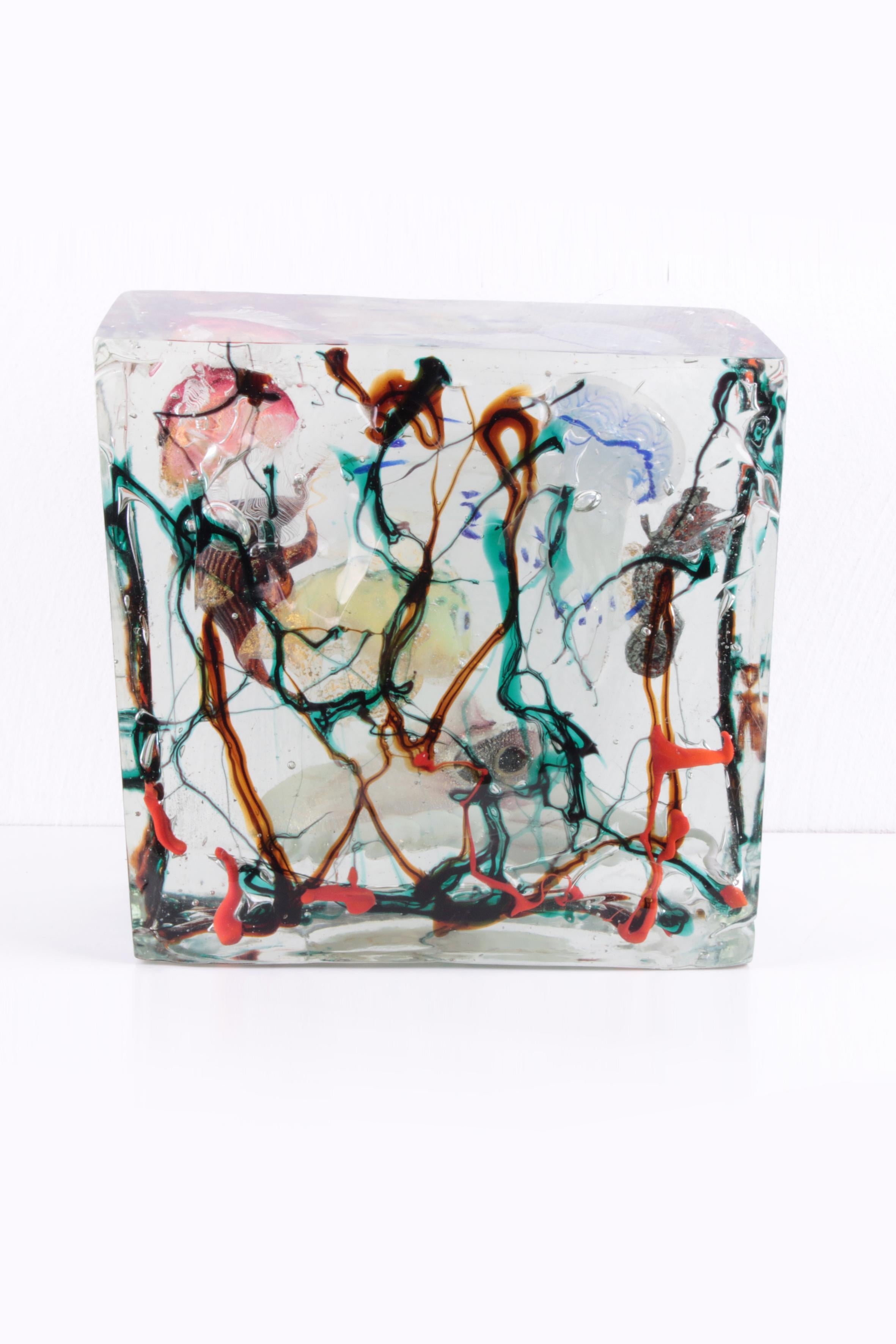 Very Rare Murano Glass Aquarium by Alfredo Barbini for Cenedese, 1960s For Sale 9