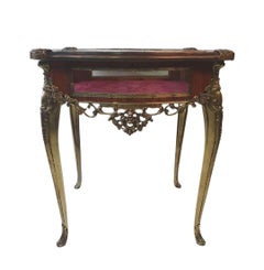 Very Rare Museum Quality 19th Century Brass and Kingwood Bijouterie Table