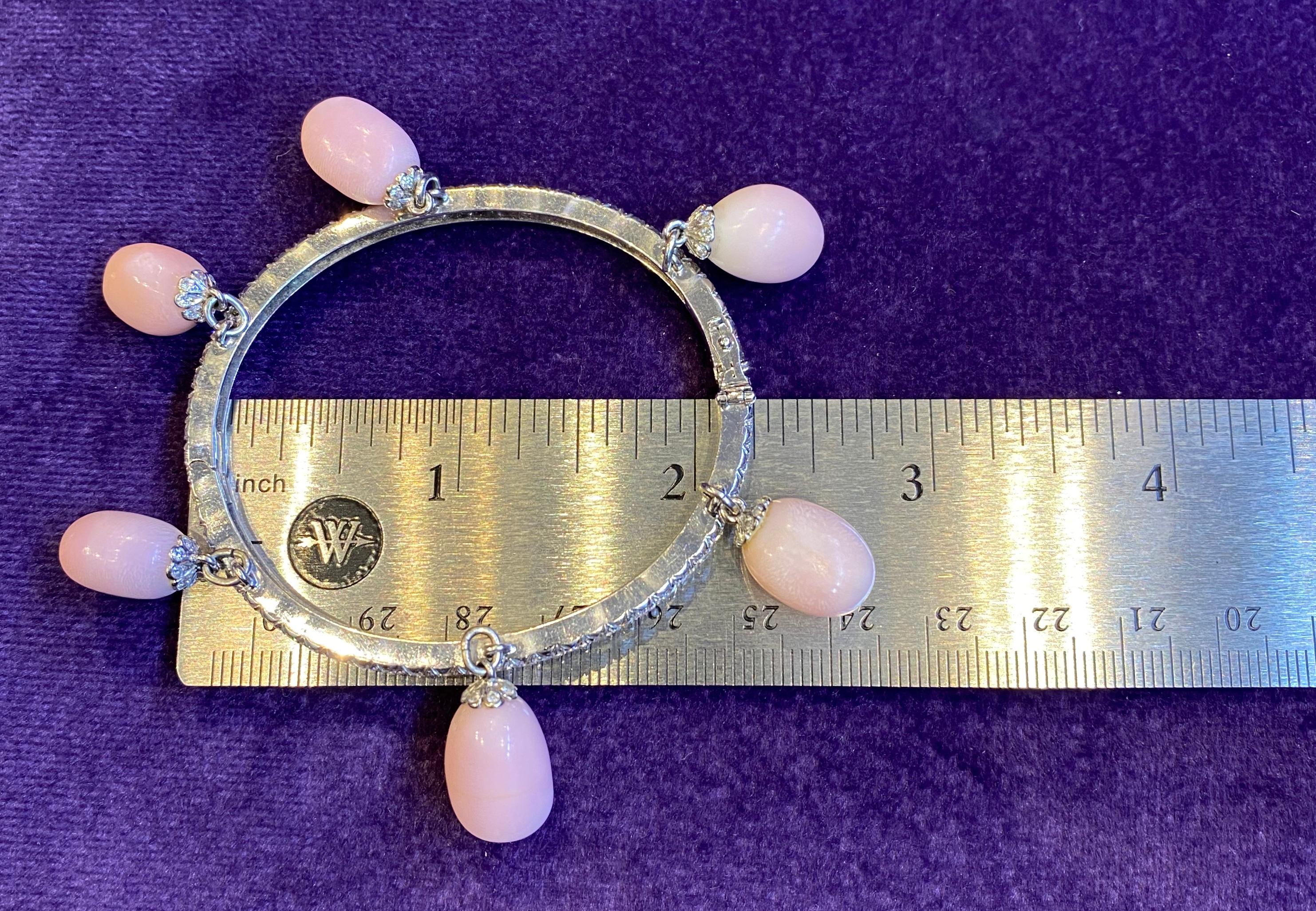 Very Rare Natural Conch Pearl & Diamond Set by Lorenz Baumer 8